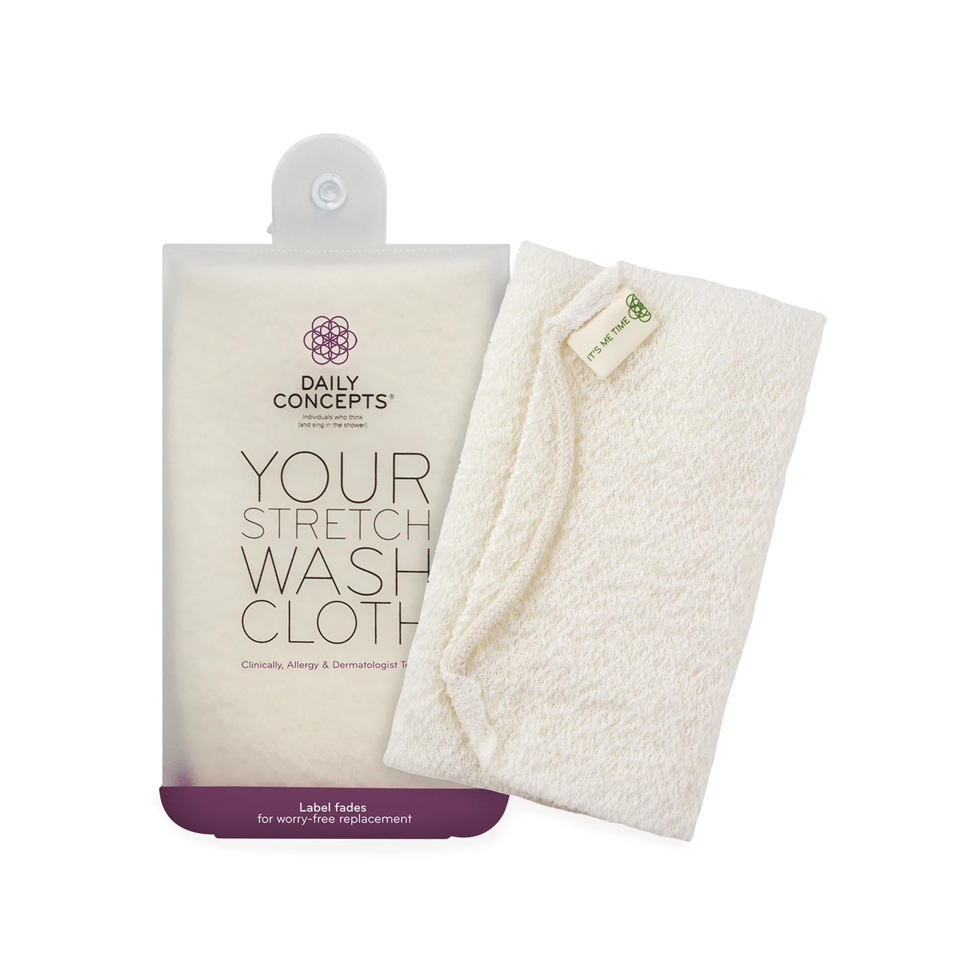 Daily Concepts Your Stretch Wash Cloth - Soft Exfoliating Bath & Shower Towel for Gentle Skin Cleansing | Perfect for Spa, Travel & Sensitive Skin Care