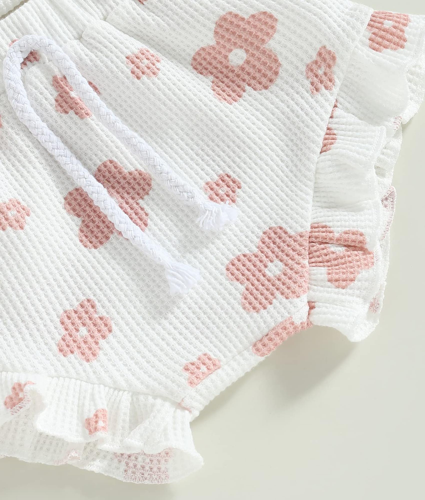 Newborn Baby Girl Summer Outfits Set - Floral Print Romper, Tops, Drawstring Shorts & Headband | Cute Infant Clothes for Photoshoots, Parties & Daily Wear