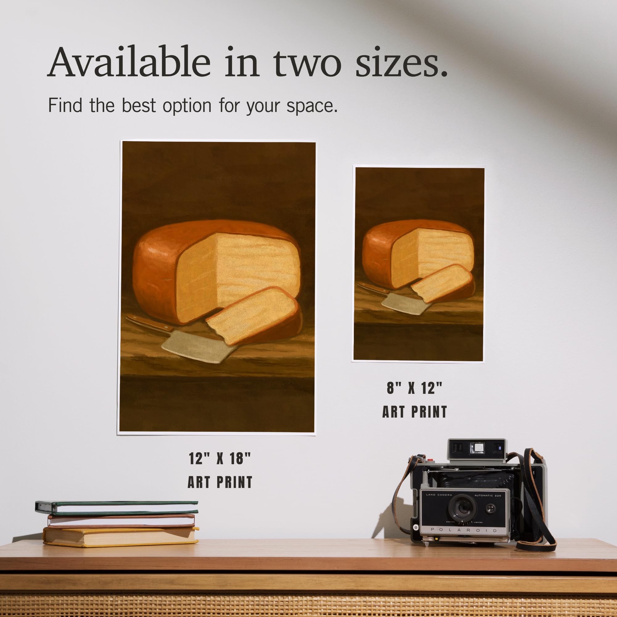 Lantern Press 12x18 Inch Gouda Cheese Oil Painting Art Print - Elegant Wall Decor for Kitchen, Dining Room & Cheese Lover's Home