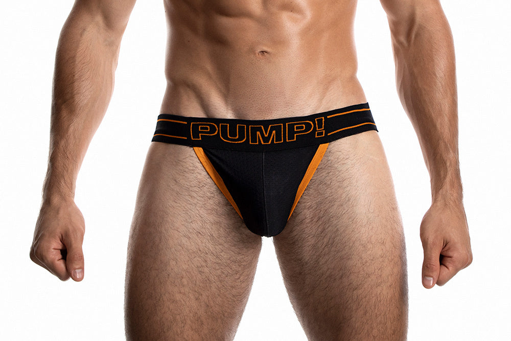 **Pump! NightLight Mesh Jockstrap for Men - Black - Comfortable & Breathable Underwear for Gym, Running & Sports**