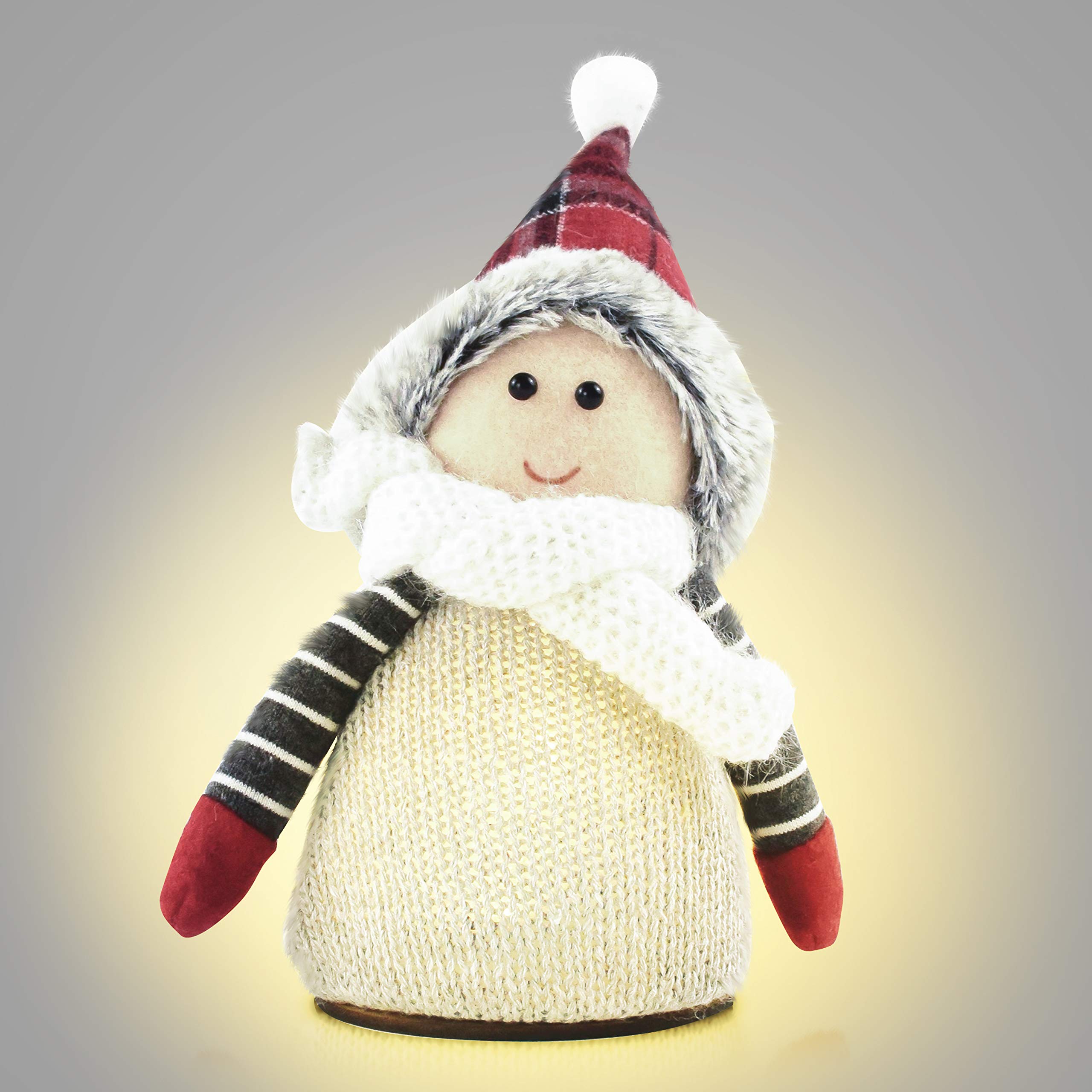 Snowflake White Adorable Christmas LED Lantern Doll - Festive Holiday Decor with Lights for Tree, Windows, Study, Bedroom & Living Room - Perfect Christmas Gift & Home Decoration