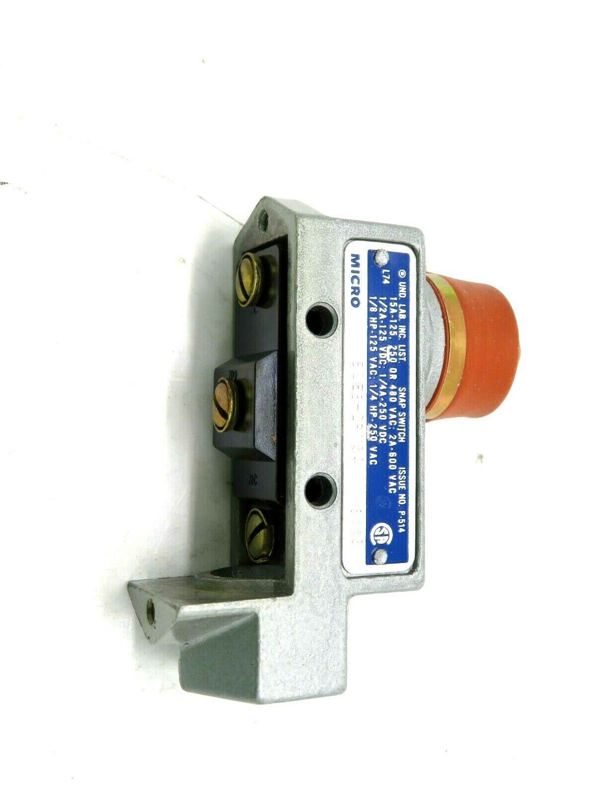 Honeywell BZE6-2RN34 Heavy Duty Limit Switch with Top Plunger, 600V AC/DC, Industrial-Grade for Machinery & Automation Systems - Perfect for CNC, Conveyors & Safety Controls