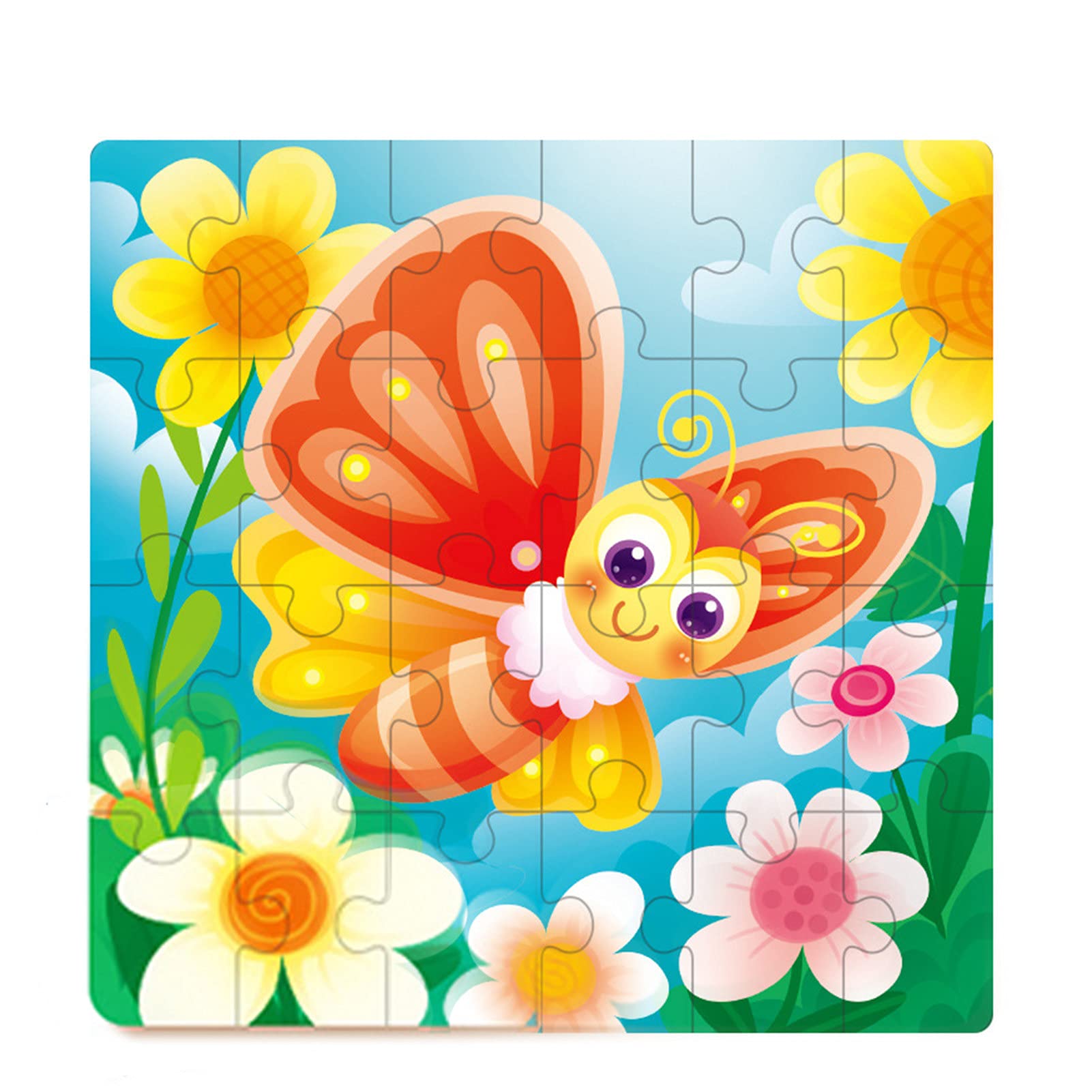 24-Piece Animal Jigsaw Puzzle Set - Educational Logic & Thinking Training Toy for Kids, Fun Density Board Assembly Puzzle Game - Perfect Birthday Gift for Boys & Girls | Ideal for Classroom Learning, Family Bonding & Cognitive Development
