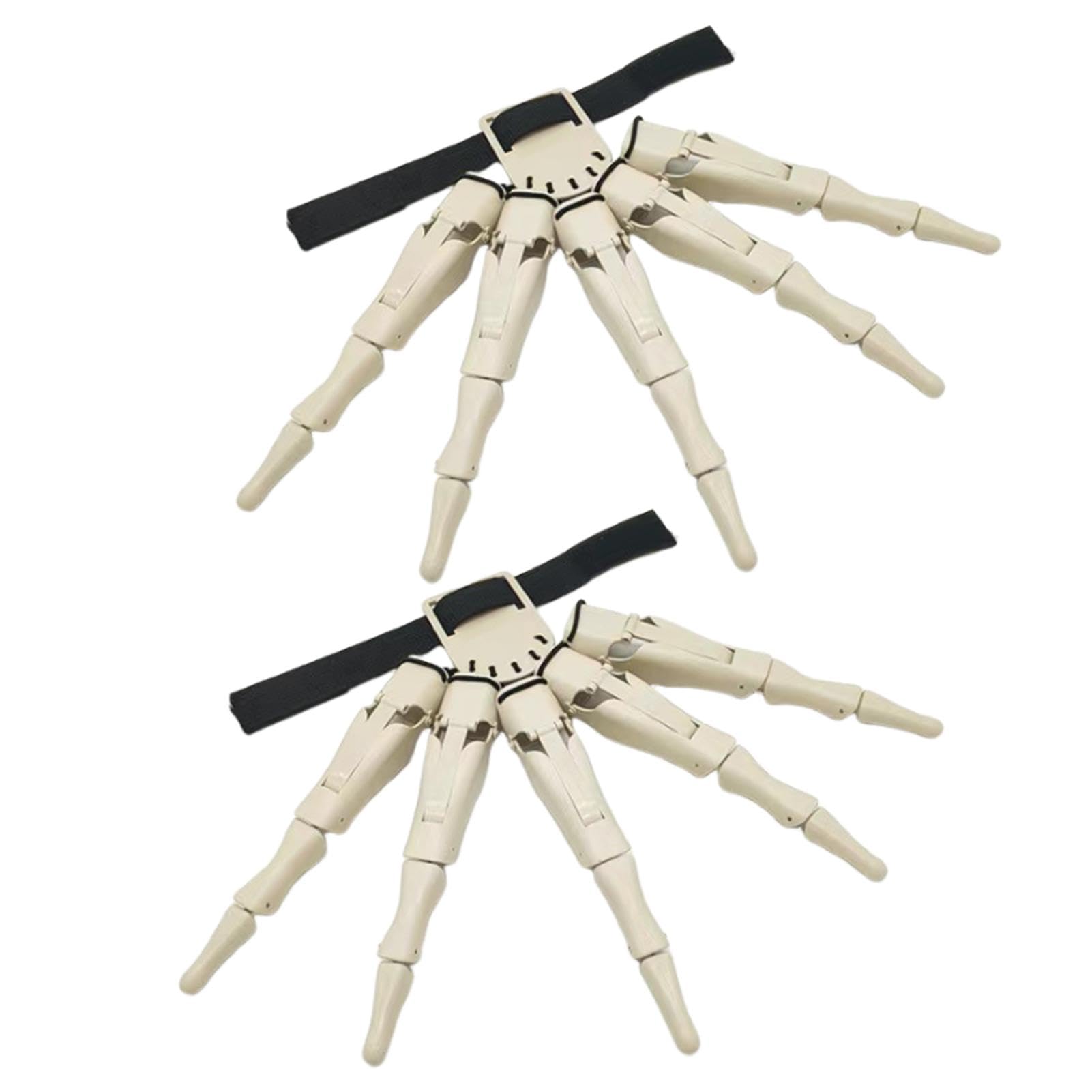 Durable Articulated Finger Extensions - 2 Pack Long Creepy Halloween Devil Claws for Cosplay, Skeleton Hands - Perfect for Halloween Costumes, Cosplay Events, and Theatrical Performances