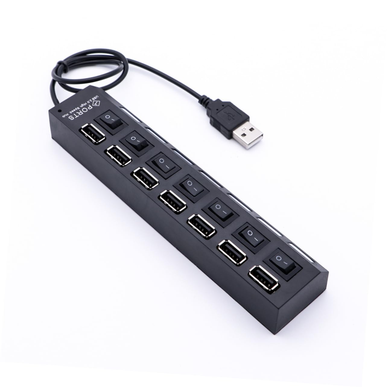 Homoyoyo 7-Port USB Hub Splitter - Slim & Portable USB 3.0 Data Hub Adapter for Laptop, PC, Mac - 3-Pack Multi-Port USB Expander for Charging, Data Transfer, Keyboard, Mouse & External Devices (Home/Office/Travel Use)