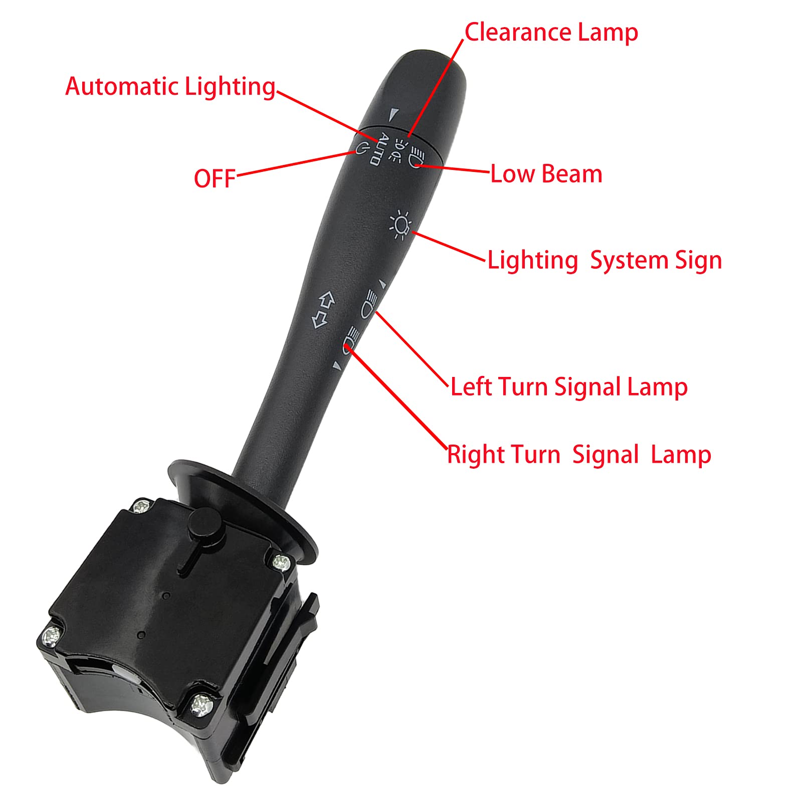 Turn Signal Switch & Headlamp Dimmer Blinker Lever Compatible with 2006-2012 Chevy Malibu, 2006-2010 Pontiac G6, 2007-2009 Saturn Aura - Replaces 20940369, SW8004, D6253E - Perfect for DIY Car Repairs & Vehicle Maintenance