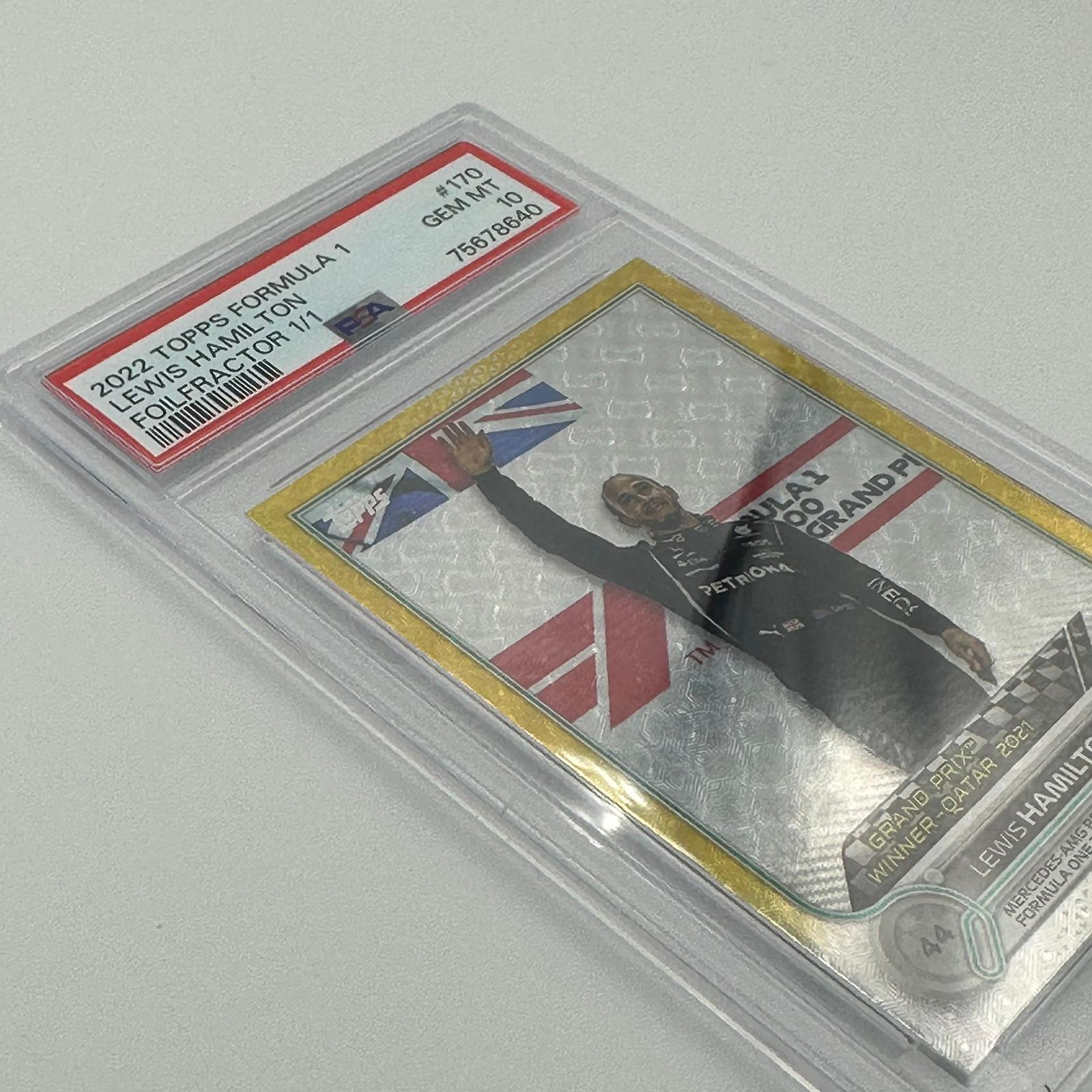 PSA 10 1/1 Lewis Hamilton Grand Prix Winners #170 Foilfractor - Rare Collectible Trading Card for F1 Fans & Sports Memorabilia Collectors - Perfect for Display, Investment & Racing Enthusiast Collections