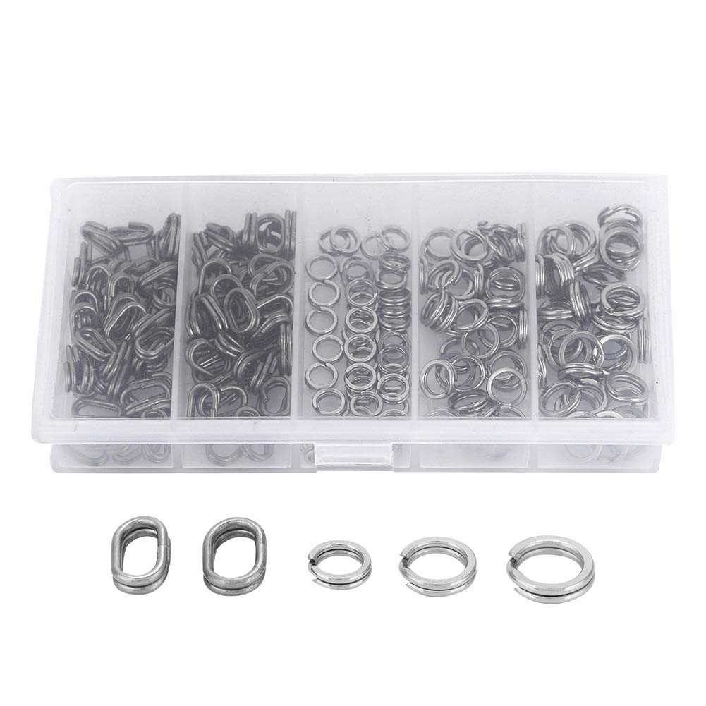 Premium Split Ring Fishing Tackle - Double Split Ring Connector for Hooks, Lures & Swivels - Durable Fishing Accessories for Anglers & Outdoor Enthusiasts - Perfect for Freshwater & Saltwater Fishing, DIY Tackle Box Organization