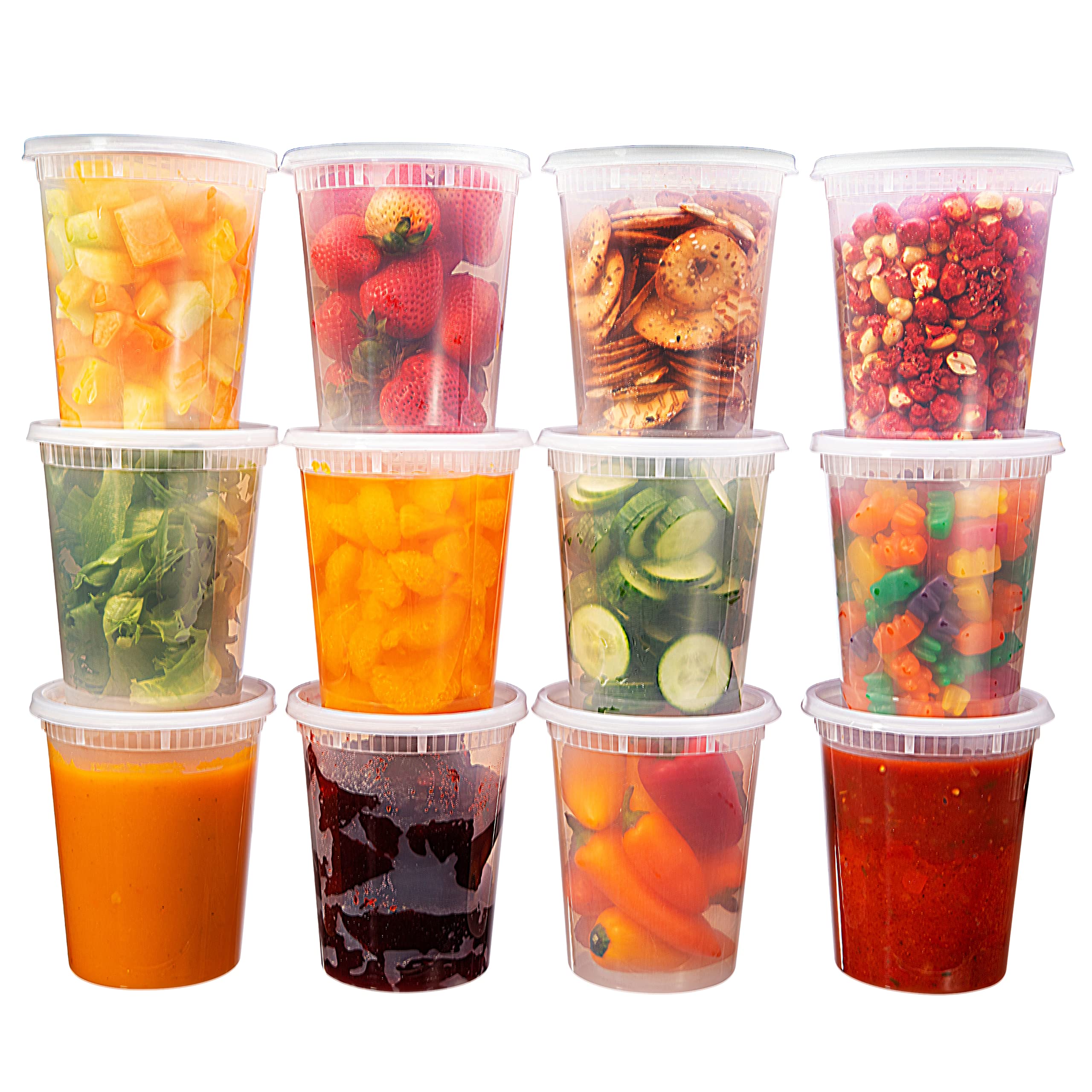 TigerChef 32 oz Leak Proof Food Storage Containers with Lids - 240 Pack | BPA-Free, Microwave, Freezer & Dishwasher Safe | Perfect for Meal Prep, Leftovers & Bulk Food Storage