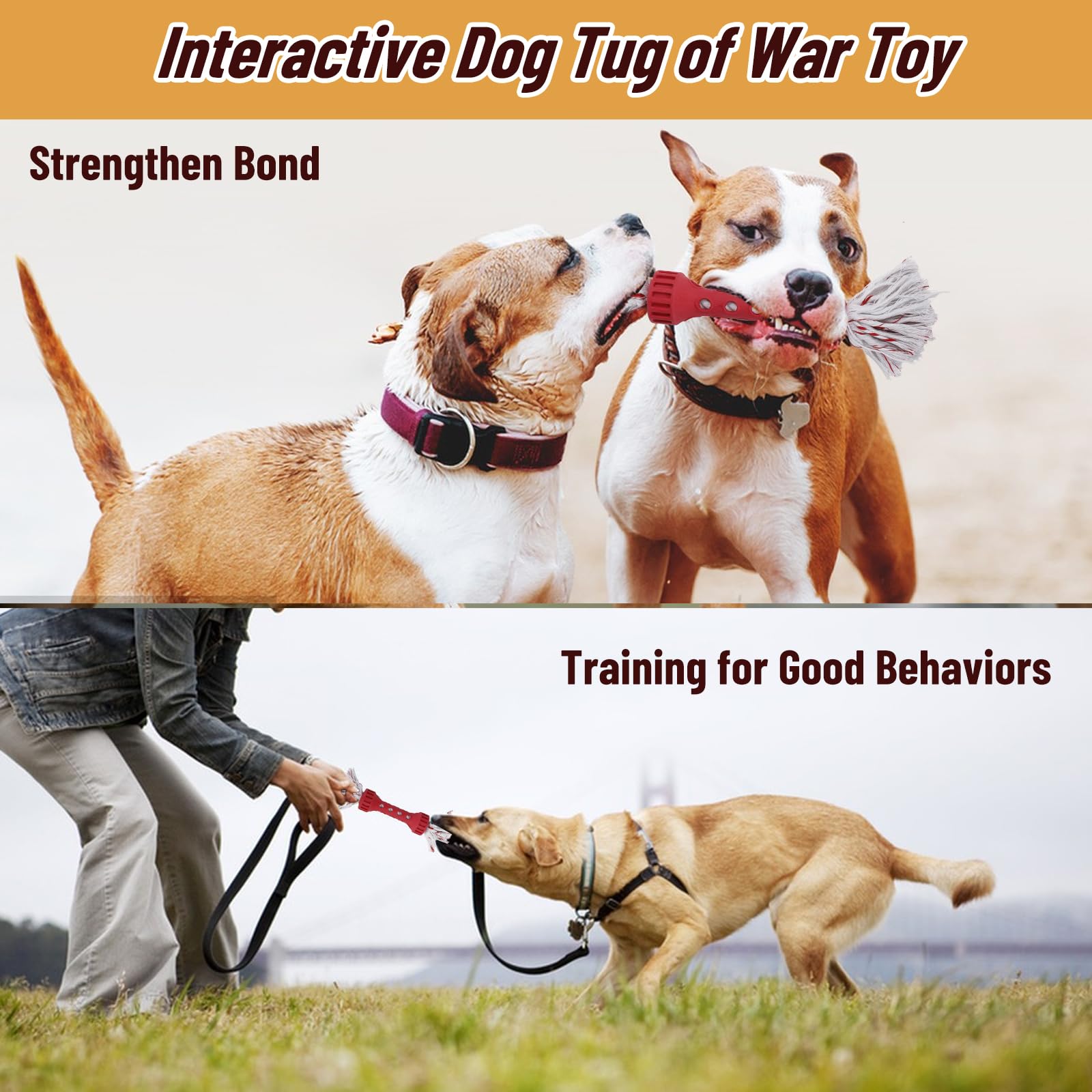 Durable Dog Rope Toys for Aggressive Chewers - Heavy Duty Tug of War & Fetch Toys for Medium/Large Dogs - Teething Chew Toys for Puppies & Adult Dogs - Outdoor Play & Indoor Boredom Buster - Perfect for Training, Exercise, and Bonding with Your Pet