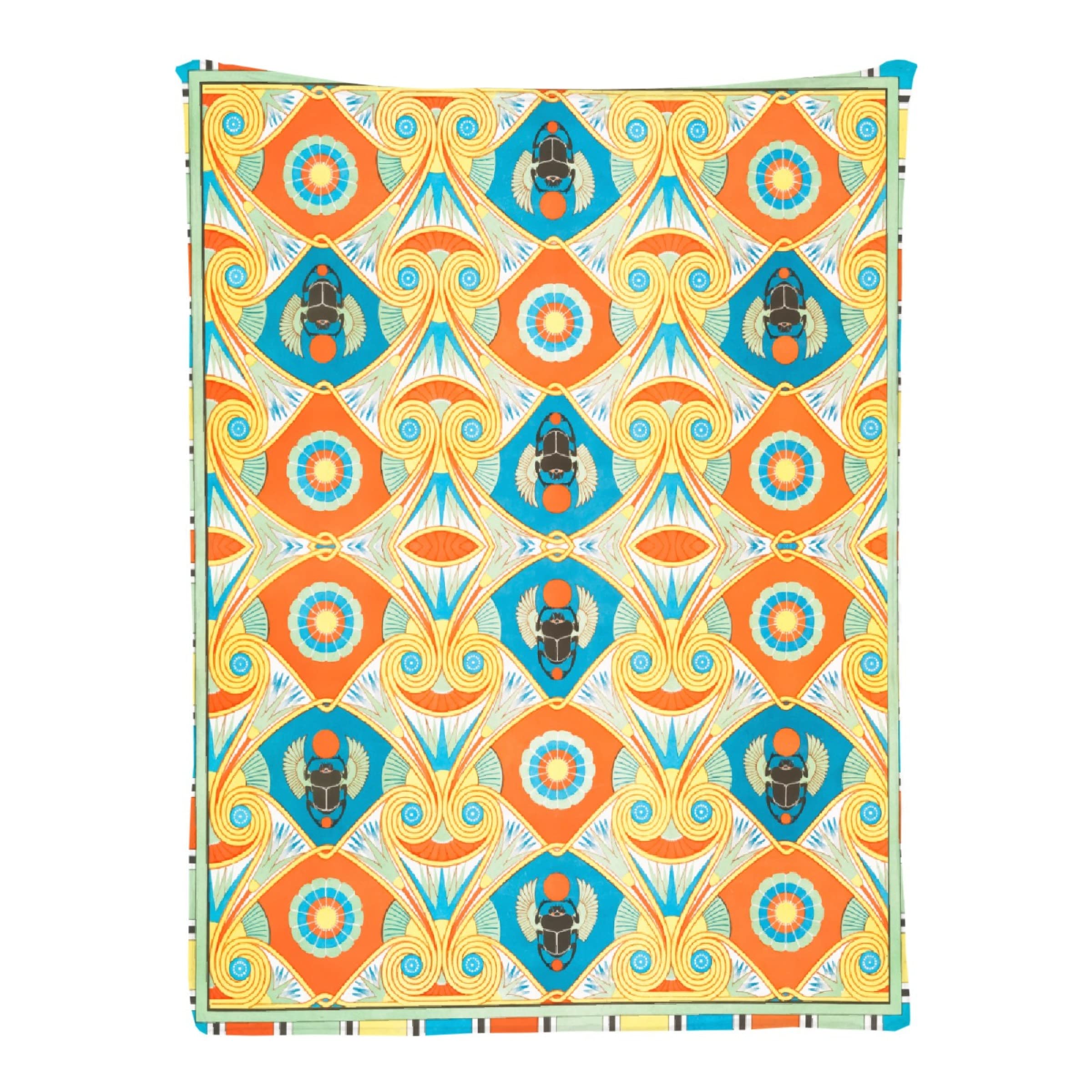 Yakujo Patterns Cube Art Lightweight Flannel Fleece Blanket - 120
