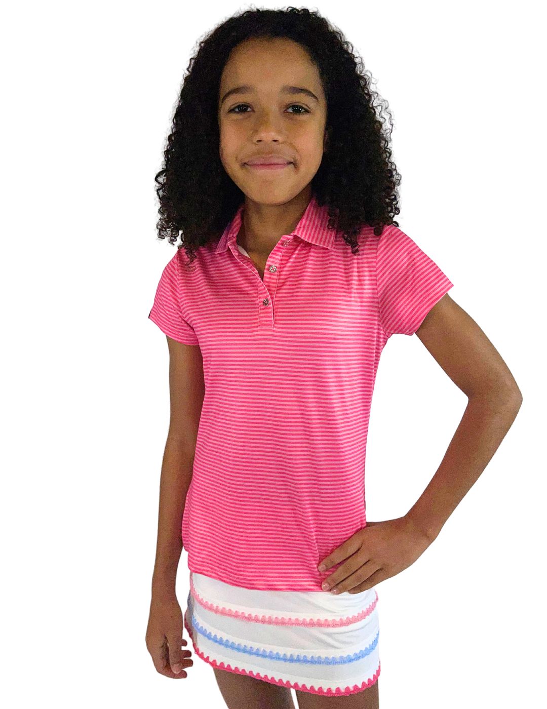 Brighton Youth Girls' Polo Shirt - Comfortable Cotton Short Sleeve Top for School, Sports & Casual Wear | Perfect for Teens & Tweens