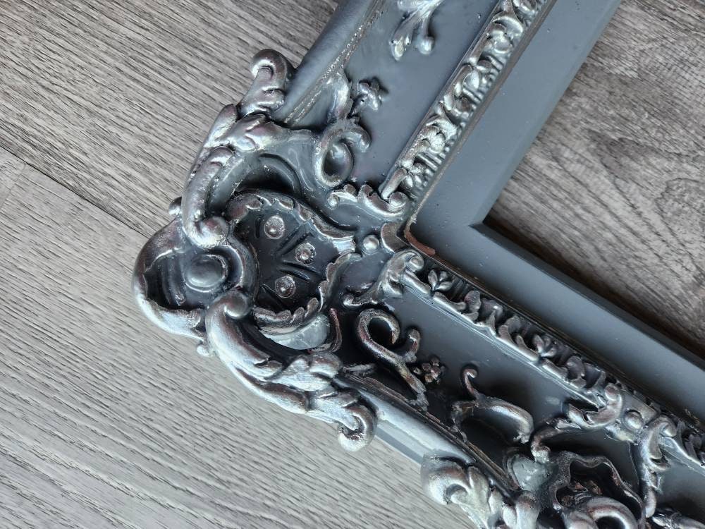 8x10 Gray Baroque Picture Frame - Elegant Ornate Wall Photo Frame for Home Decor, Vintage Cottage Chic Style, Perfect for Wedding, Family & Portrait Photography | Living Room, Bedroom, Office Display
