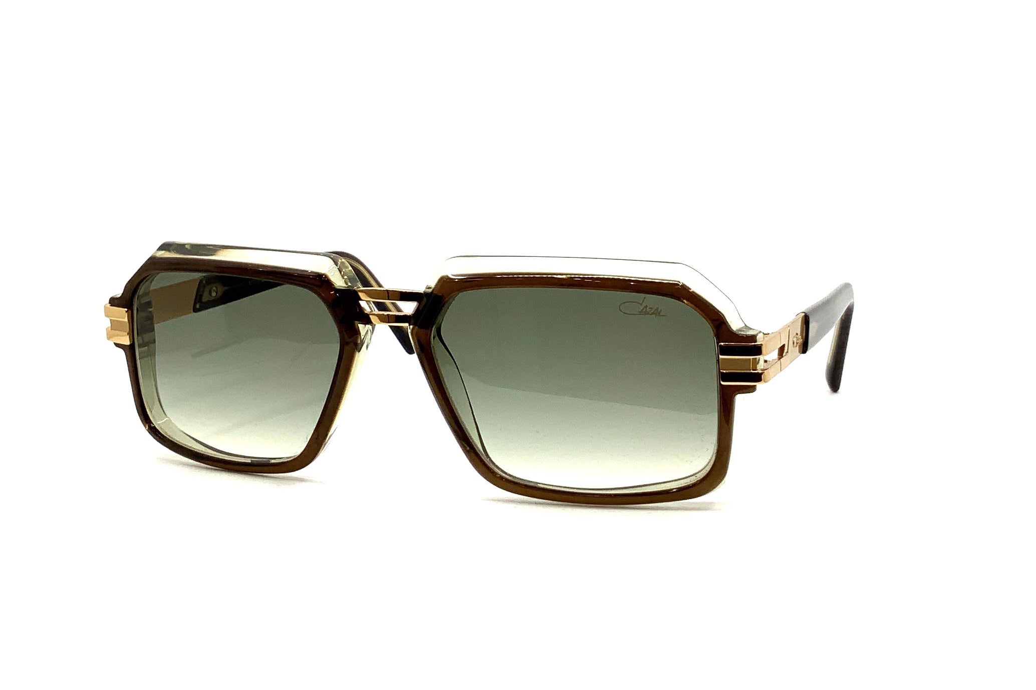 Cazal 6004/3 Sunglasses - Olive Transparent Frame, UV Protection, Retro Style for Men & Women - Perfect for Outdoor Activities, Driving, and Fashion Accessories