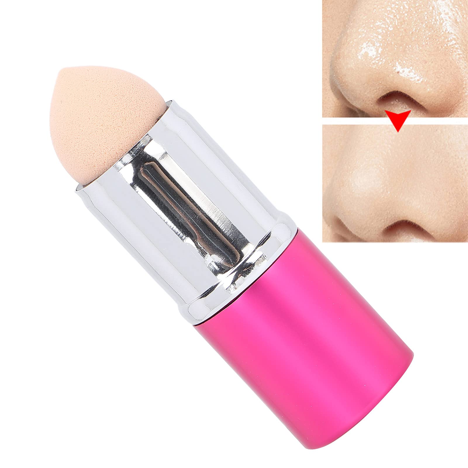 Volcanic Stone Mini Facial Roller for Oil Absorption - Rose Red Skin Care Tool for Face Massage & Makeup Removal | Perfect for Daily Skincare Routine & Spa Relaxation