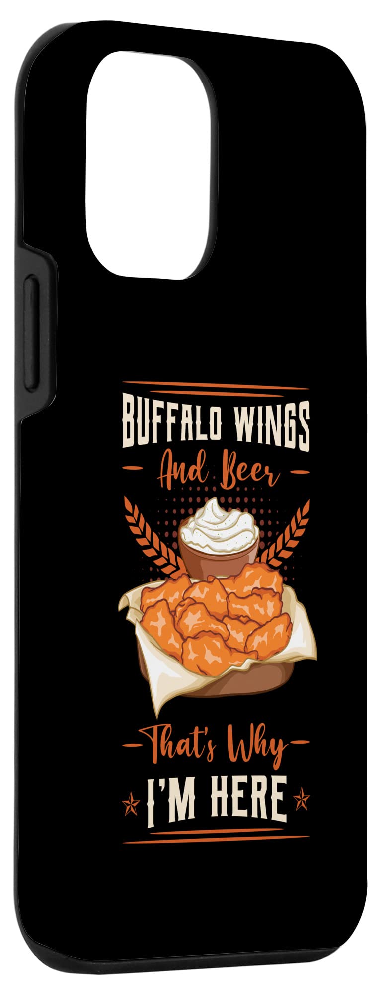 iPhone 12 Mini Phone Case with Buffalo Wings & Fried Chicken Design - Perfect for Wing Lovers, Game Day Parties & Spicy Food Enthusiasts
