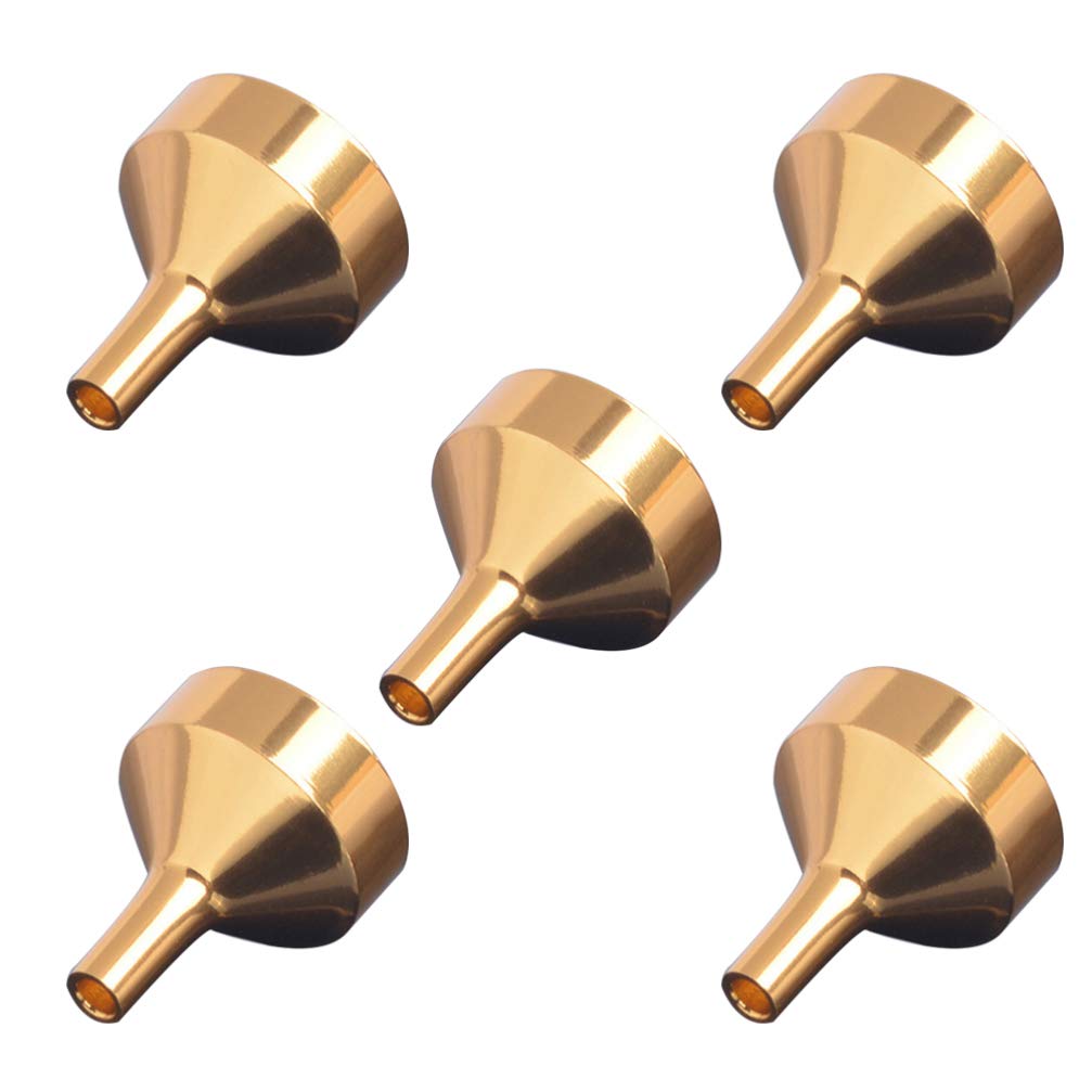 Milisten 5-Piece Stainless Steel Mini Funnel Set - Small Metal Liquid Transfer Funnels for Essential Oils, Kitchen, Lab & Household Use | Perfect for Bottles, Vials & Flasks