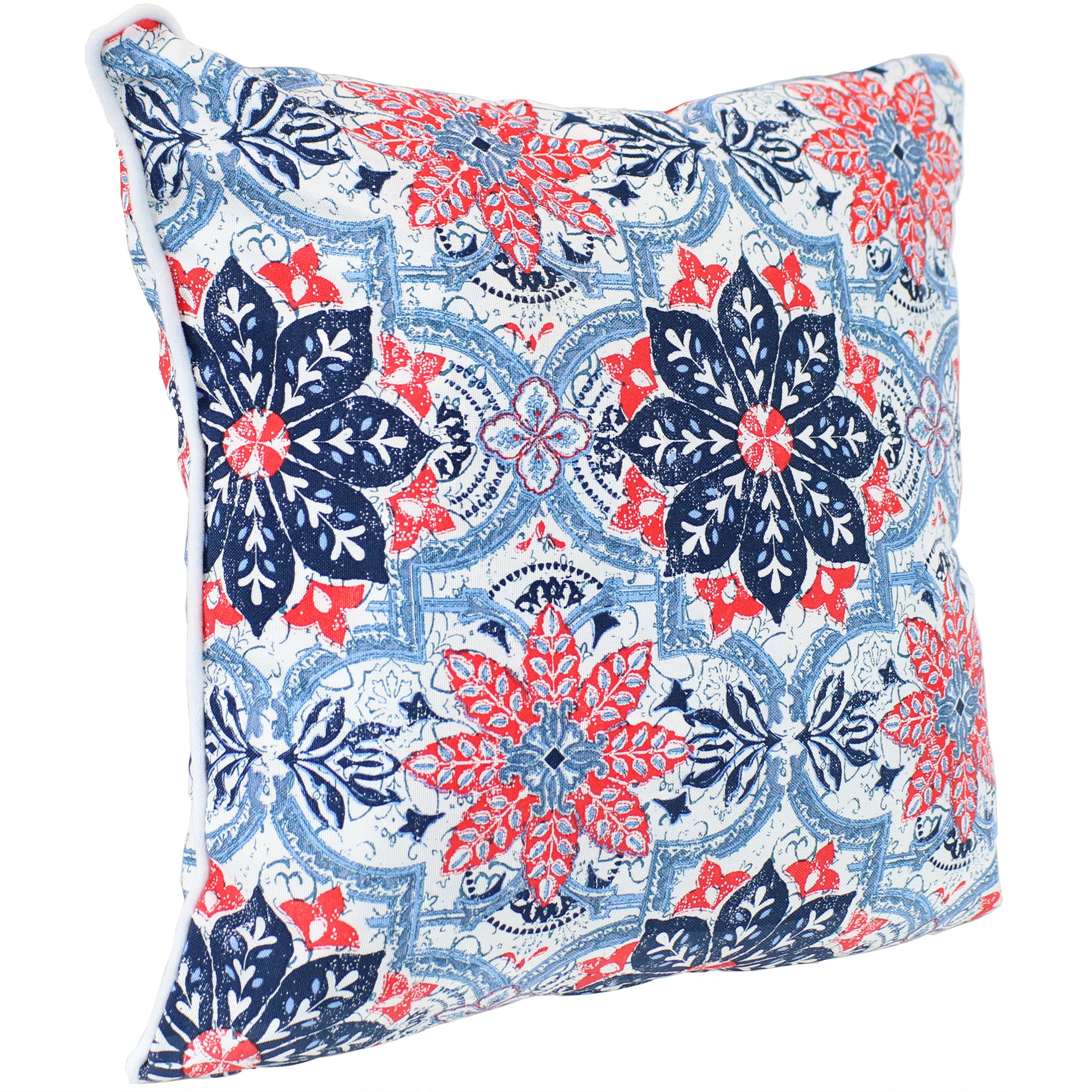 Stylish Sunnydaze Polyester Outdoor Decorative Throw Pillows Set of 2 - Waterproof & UV Resistant for Patio, Garden, Poolside & Porch Decor