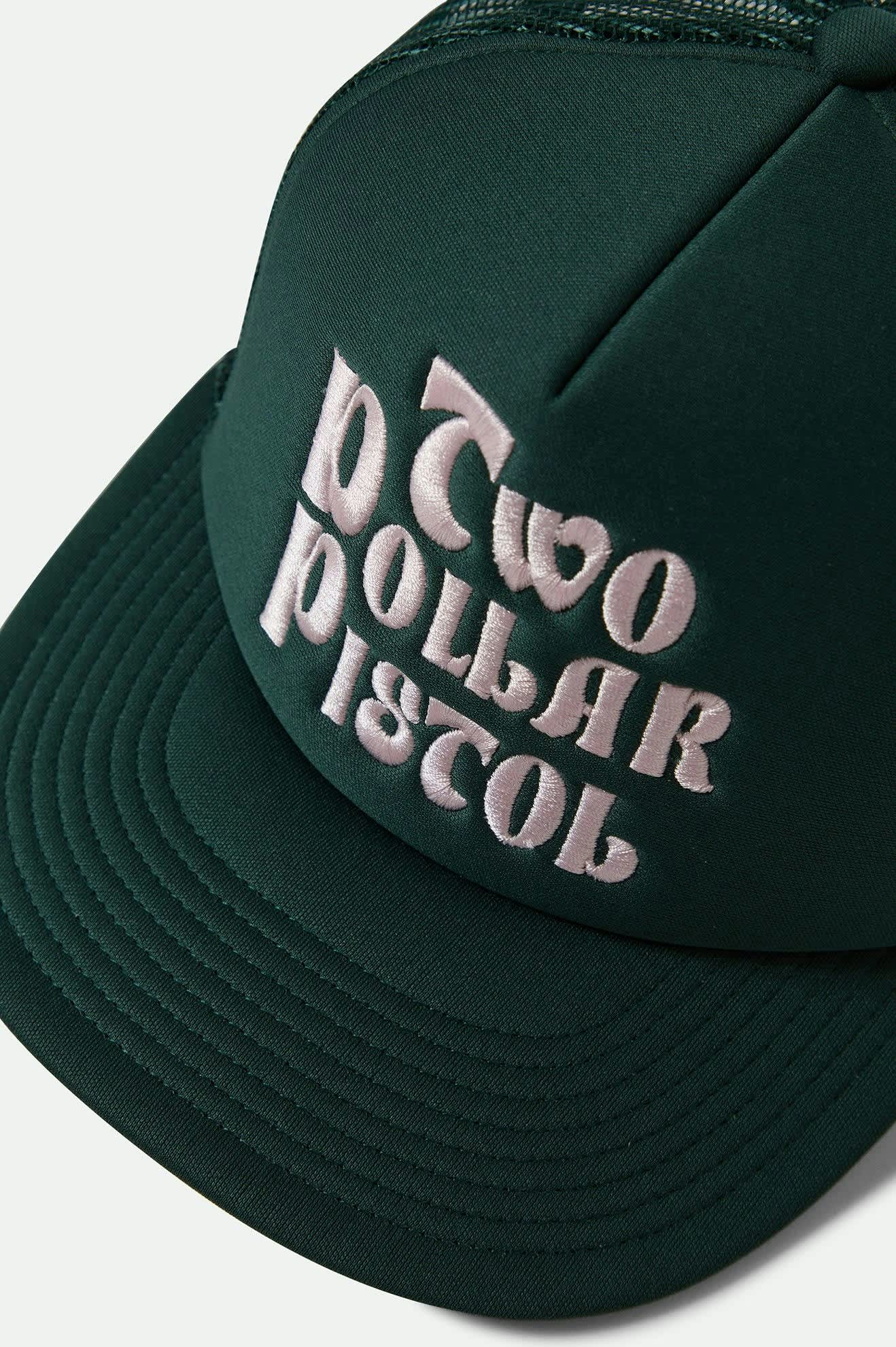 Two Dollar Pistol Netplus Trucker Hat - Pine Needle/Pine Needle - Stylish Mesh Trucker Cap for Men & Women - Perfect for Outdoor, Hiking, and Casual Wear