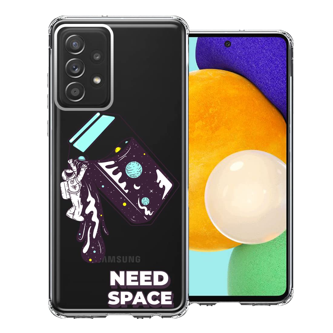 Samsung Galaxy A52 Space Astronaut Stars Design Double Layer Protective Phone Case - Durable Cover for Everyday Use, Travel & Outdoor Activities