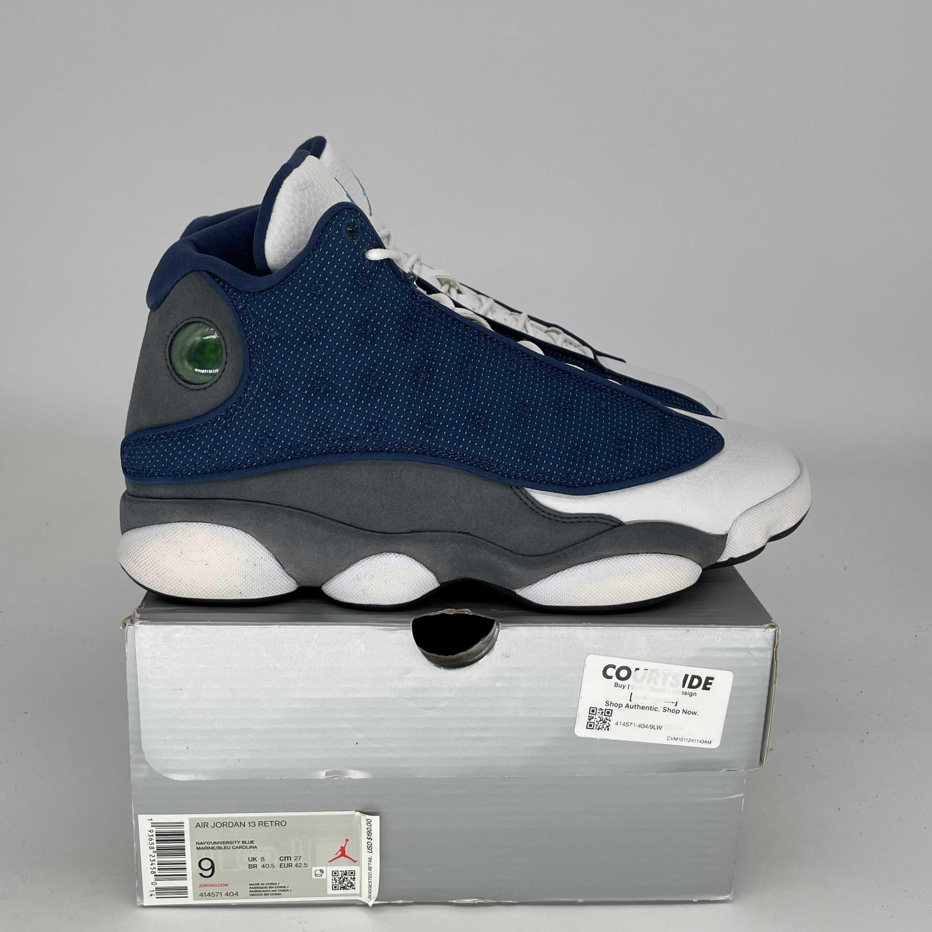 Original Air Jordan 13 Retro 'Flint' Basketball Shoes - Size 9 Men's (Style Code: 414571-404) - Perfect for Court Performance & Streetwear Fashion