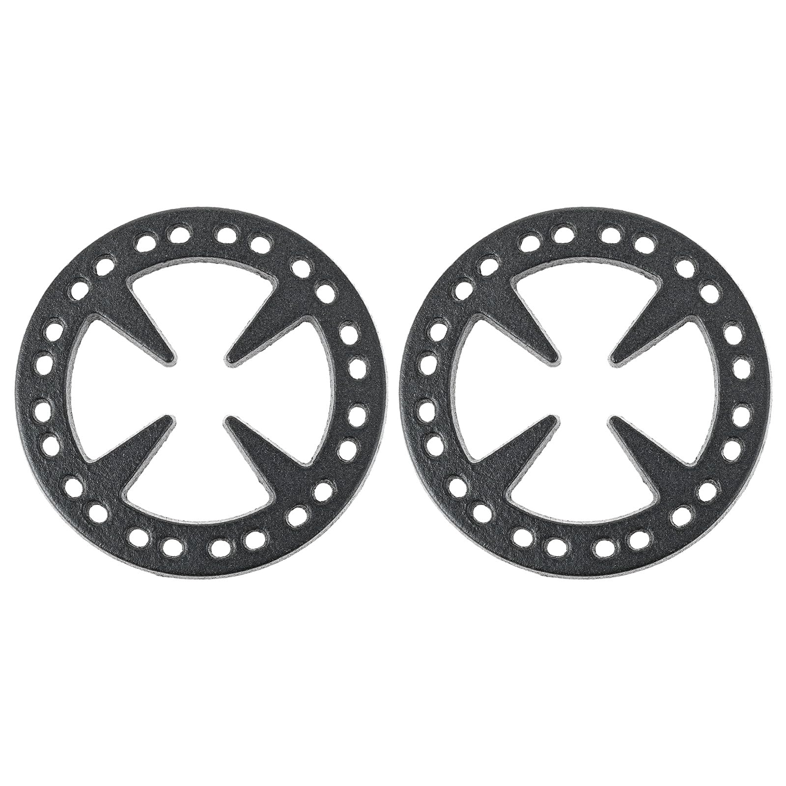 2PCS Cast Iron Gas Ring Reducer for Stove - Flat Pot Support Ring for Coffee Moka & Espresso Maker - Compatible with Gas Cookers (Perfect for Camping, Home Kitchen & Outdoor Cooking)