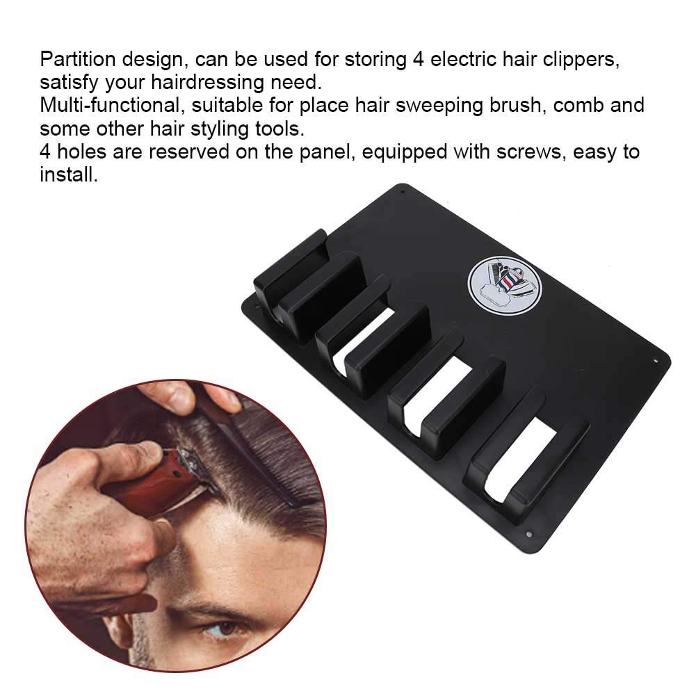 Professional Wall Mounted Hair Clipper Holder - Multifunctional Electric Clipper Storage Stand with Brush Holder for Barber & Hairdresser | Salon Organization & Home Grooming Solution