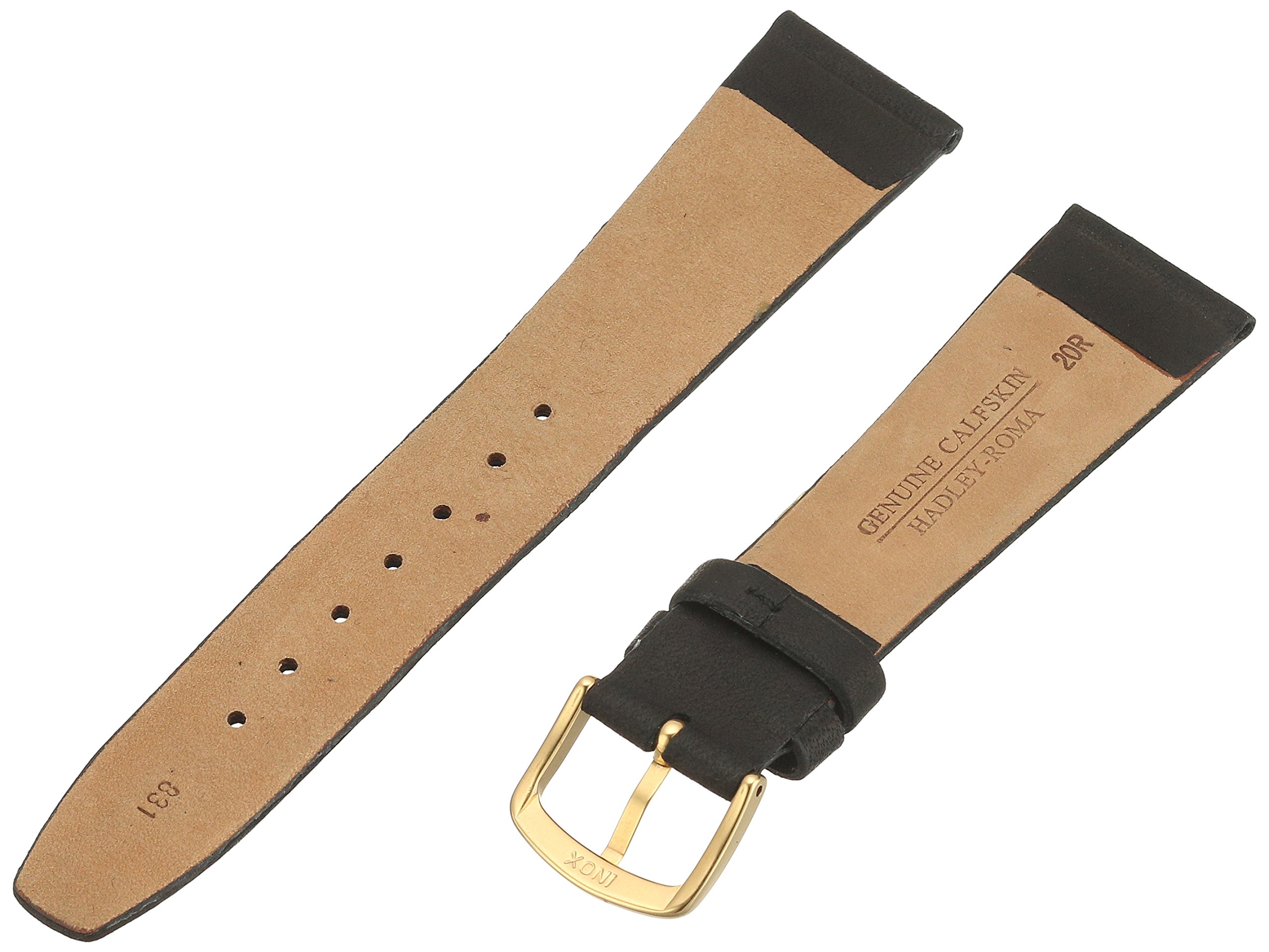 Hadley-Roma Genuine Leather Watch Band for Men - MSM831RA-160 - Replacement Strap for Smartwatches & Classic Timepieces - Perfect for Business, Casual & Formal Occasions