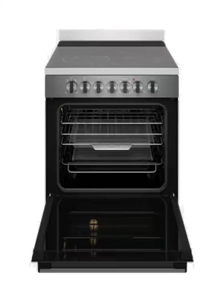 Westinghouse WFE646DSC 60cm Electric Freestanding Cooker with AirFry Function - Dark Stainless Steel | Perfect for Modern Kitchens, Small Spaces & Healthy Cooking