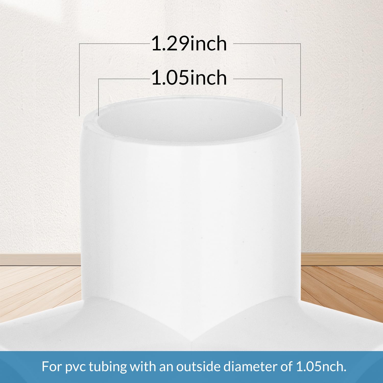 3/4 Inch 3-Way PVC Pipe Fittings - White PVC 3-Way Connectors (12 Pack) - Furniture Grade for DIY Projects, Home Improvement & Plumbing Applications