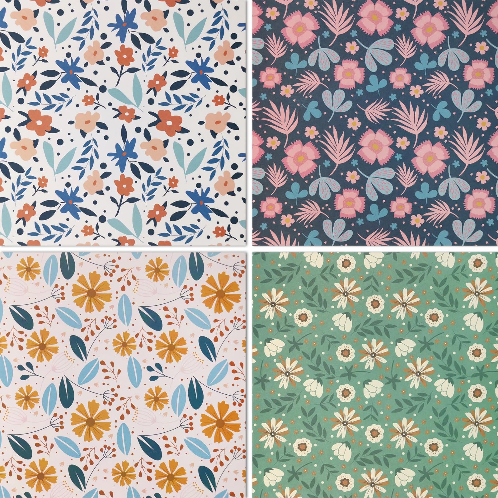 6 Inch Single Sided Decorative Paper Pad - 24 Pack for Scrapbooking, Card Making, Journaling & Origami | Perfect for DIY Crafts, Gift Wrapping & School Projects