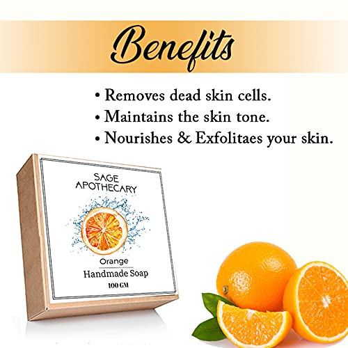 **Organic Turmeric & Orange Handmade Bath Soap for Sensitive Skin – Sulfate-Free, Chemical-Free, 100g (Pack of 2) – Gentle Cleansing for Face & Body, Ideal for Dry Skin – Perfect for Daily Use & Spa Relaxation**
