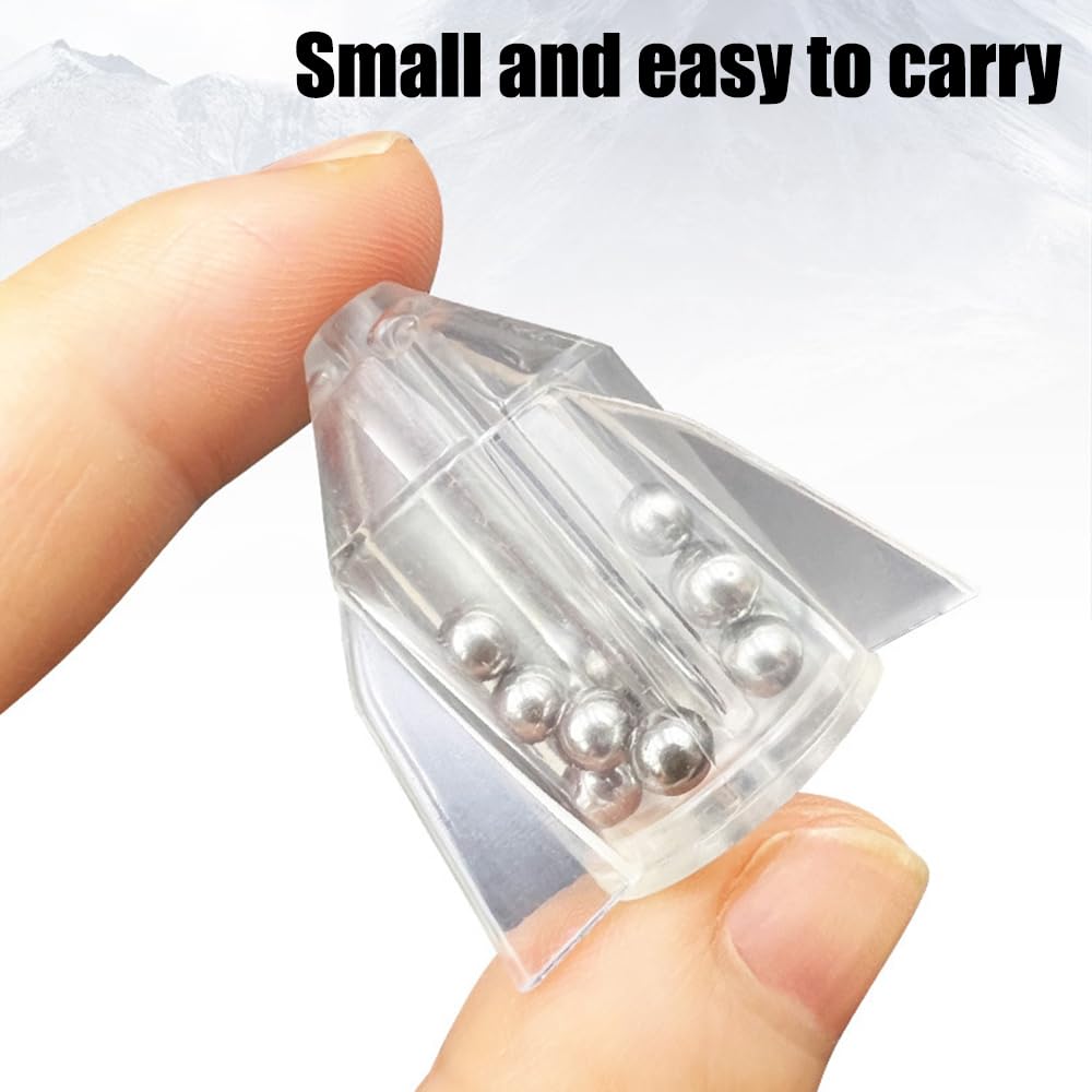 MiOYOOW 25PCS Fishing Line Rattles - Supercharged Lure Insert Tube Rattles with Ringing Beads, Multi-Functional Fishing Attractor for Bass, Trout & Walleye | Perfect for Freshwater & Saltwater Fishing, Ice Fishing & Kayak Angling