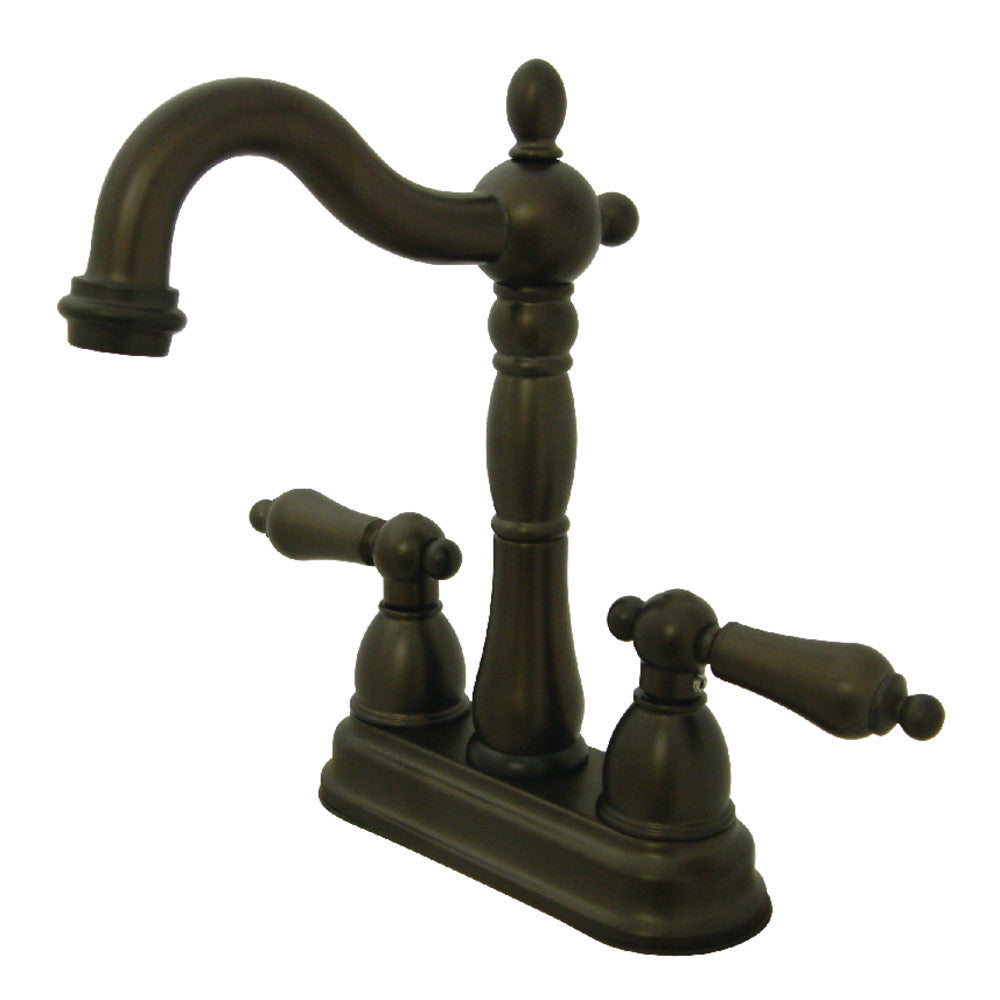Kingston Brass KB1491AL Heritage Two Handle Bar Faucet - Vintage Style Brass Kitchen Sink Faucet for Farmhouse & Modern Homes - Perfect for Bars, Restaurants, and Home Kitchens