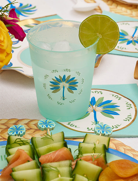 Elegant Preppy Palm Leaf Table Setting - Perfect for Boho Wedding, Tropical Party & Summer Dining Decor