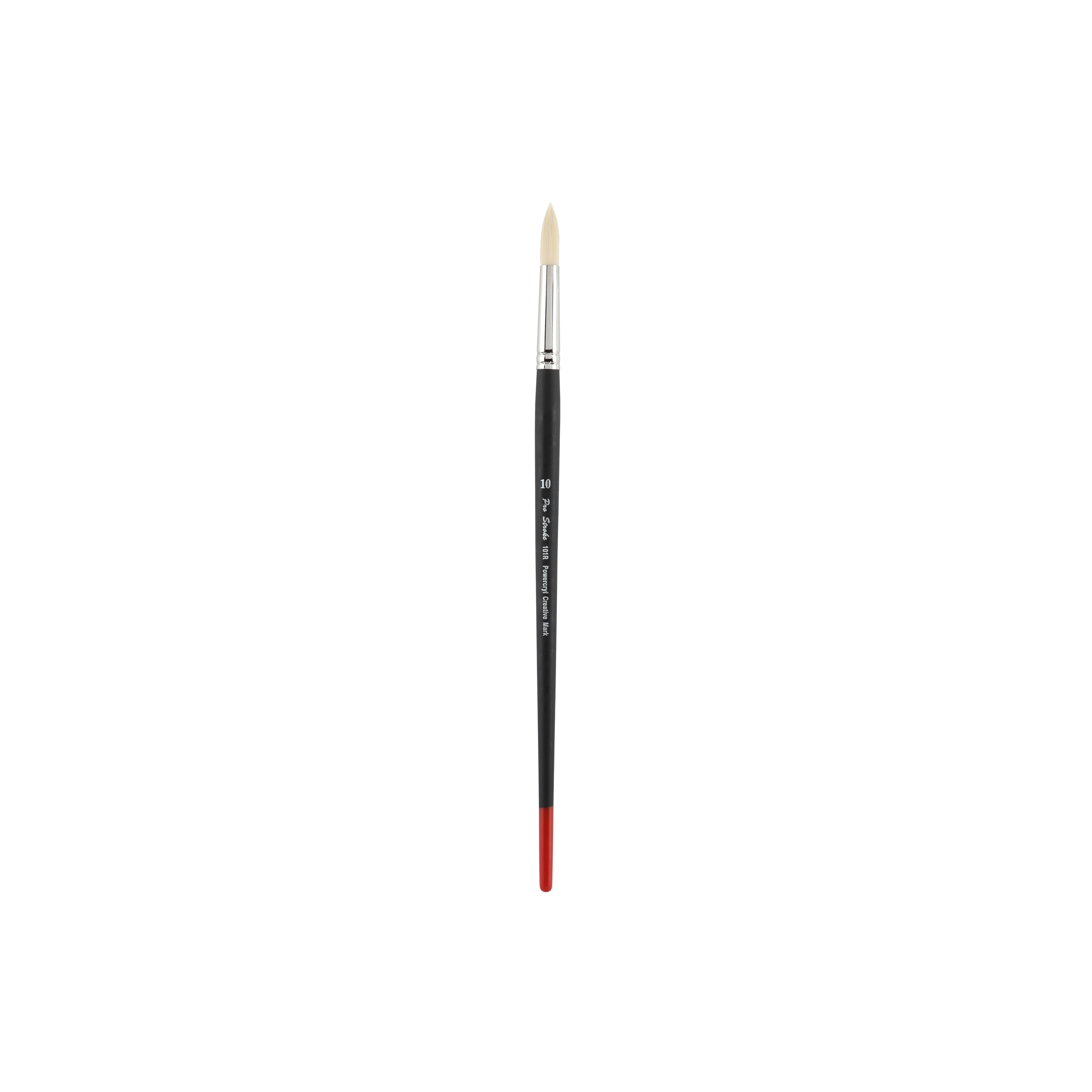 Creative Mark Powercryl Ultimate Acrylic Paint Brushes - Round #10, Professional Artist Paint Brushes Set with 3 Synthetic Hair Diameters for Heavy Acrylics & Water Soluble Oils - Perfect for Canvas Painting, DIY Crafts & Fine Art Projects