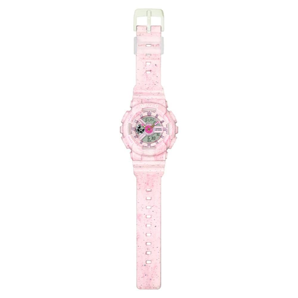 CASIO BABY-G BA-110PI-4ADR Women's Digital Sport Watch - Waterproof, Shock Resistant, LED Light - Perfect for Running, Swimming & Outdoor Activities