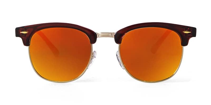 VIA LEECA Semi Rimless Polarized Sunglasses for Men & Women - Classic Half Frame Driving Shades with 100% UV Protection - Perfect for Driving, Outdoor Sports & Beach Activities