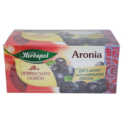 Organic Aronia Chokeberry Fruit Tea Bags by Herbapol - 20 Count | Antioxidant-Rich Herbal Tea for Immunity & Wellness | Perfect for Morning Boost or Evening Relaxation