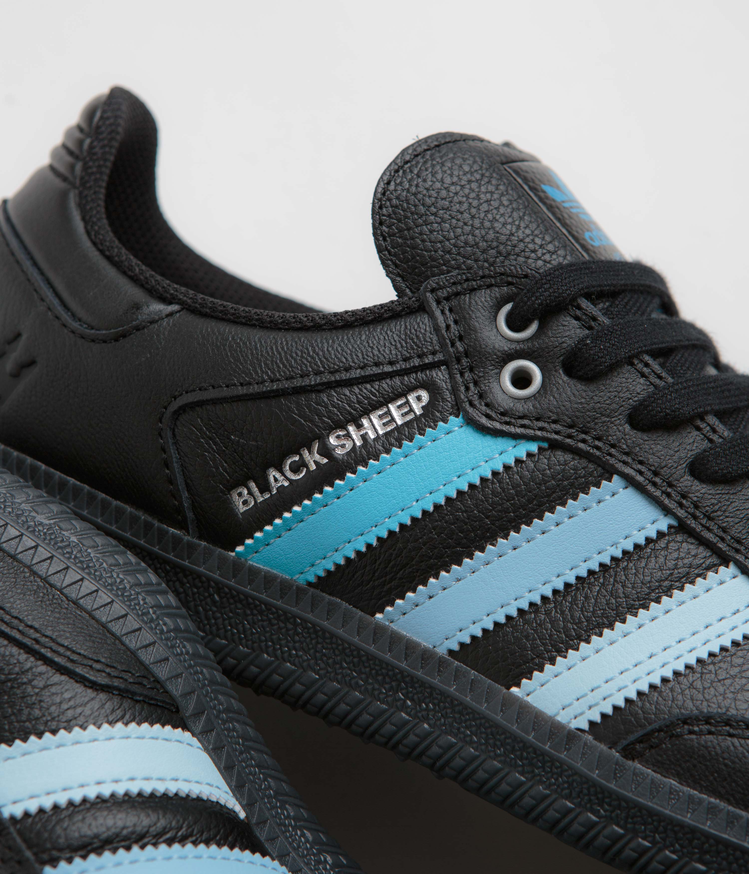 Adidas x Black Sheep x Charlotte FC Samba ADV Shoes - Core Black/FTWR White/Ice Blue - Men's Sneakers for Casual Wear, Street Style & Soccer Fans
