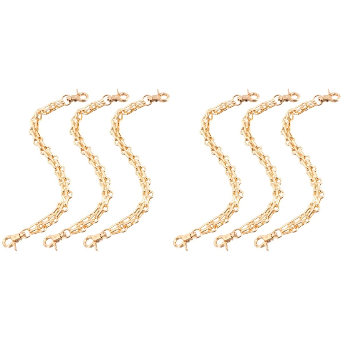 COHEALI 6 Pack Gold Alloy Handbag Chain Straps - Purse Handle Replacement Chains for Designer Bags, Crossbody Bags & Tote Bags | Elegant Accessory for Women's Fashion & Everyday Use