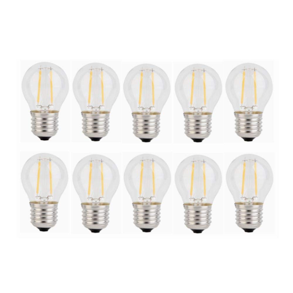 CNBEAU DC 3V E27 LED Light Bulb G45 Solar Powered Pendant Light - Warm White 10-Pack (3V 380mA) - Perfect for Outdoor Street Lighting, Garden Decor & Solar Chandeliers