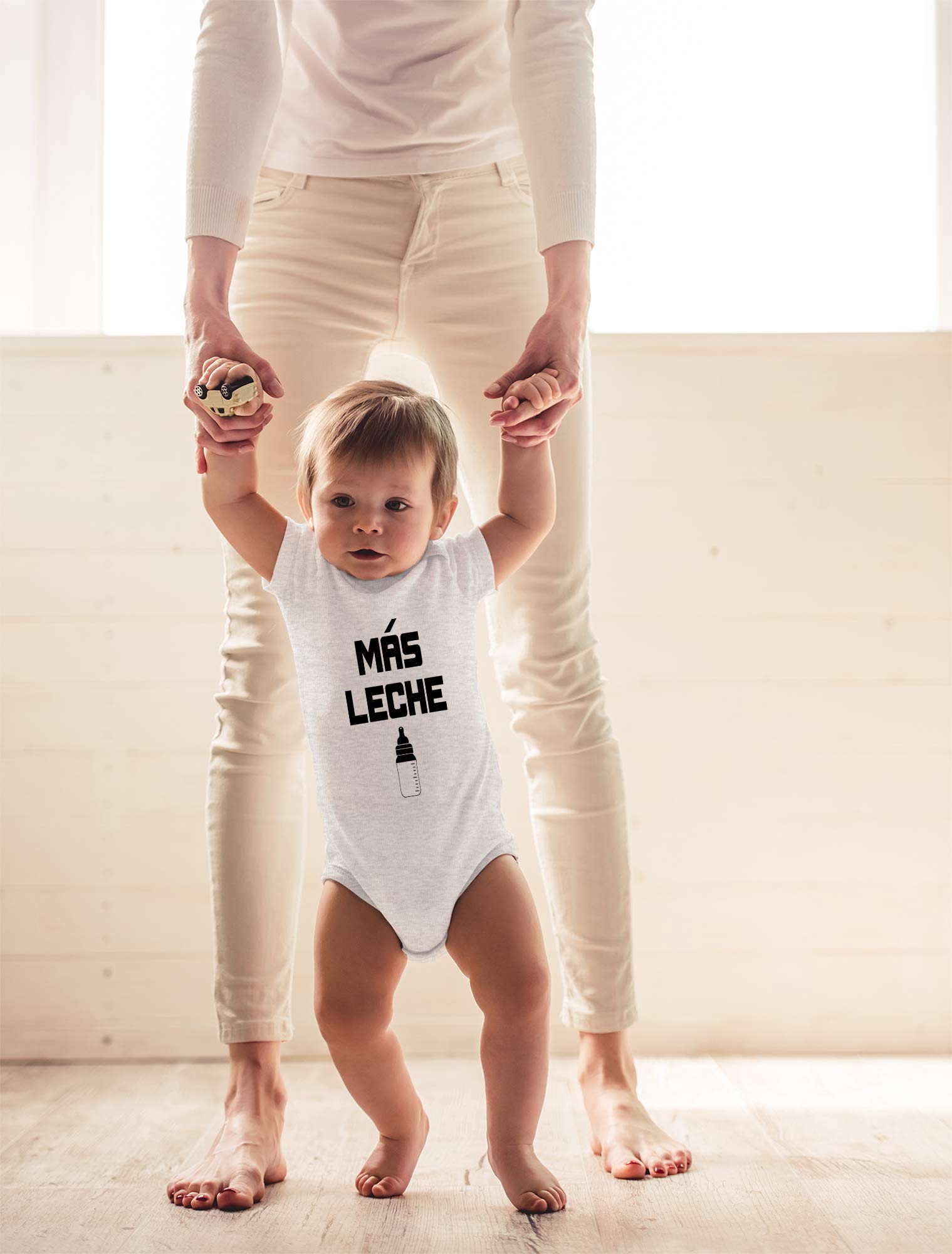 Funny Newborn Bodysuit Outfits for Boys & Girls | CBTwear Mas Leche Baby Clothes | Perfect for Photo Shoots, Baby Showers & Everyday Playtime