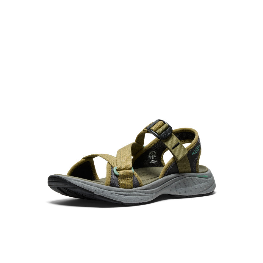 Leiki Women's Open Toe Sandals - Martini Olive & Granite Green | Comfortable Summer Casual Shoes for Beach, Vacation & Outdoor Walking
