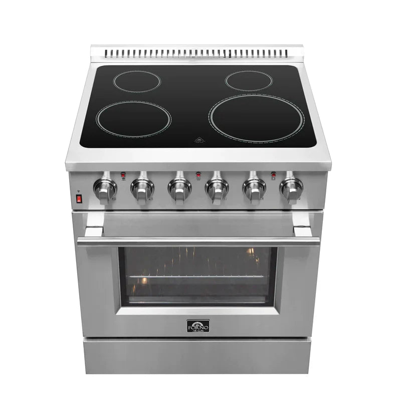 FORNO Galiano 30 Inch Electric Range with Convection Oven - Stainless Steel Built-in Stove FFSEL6083 30 - Perfect for Modern Kitchens & Home Cooking