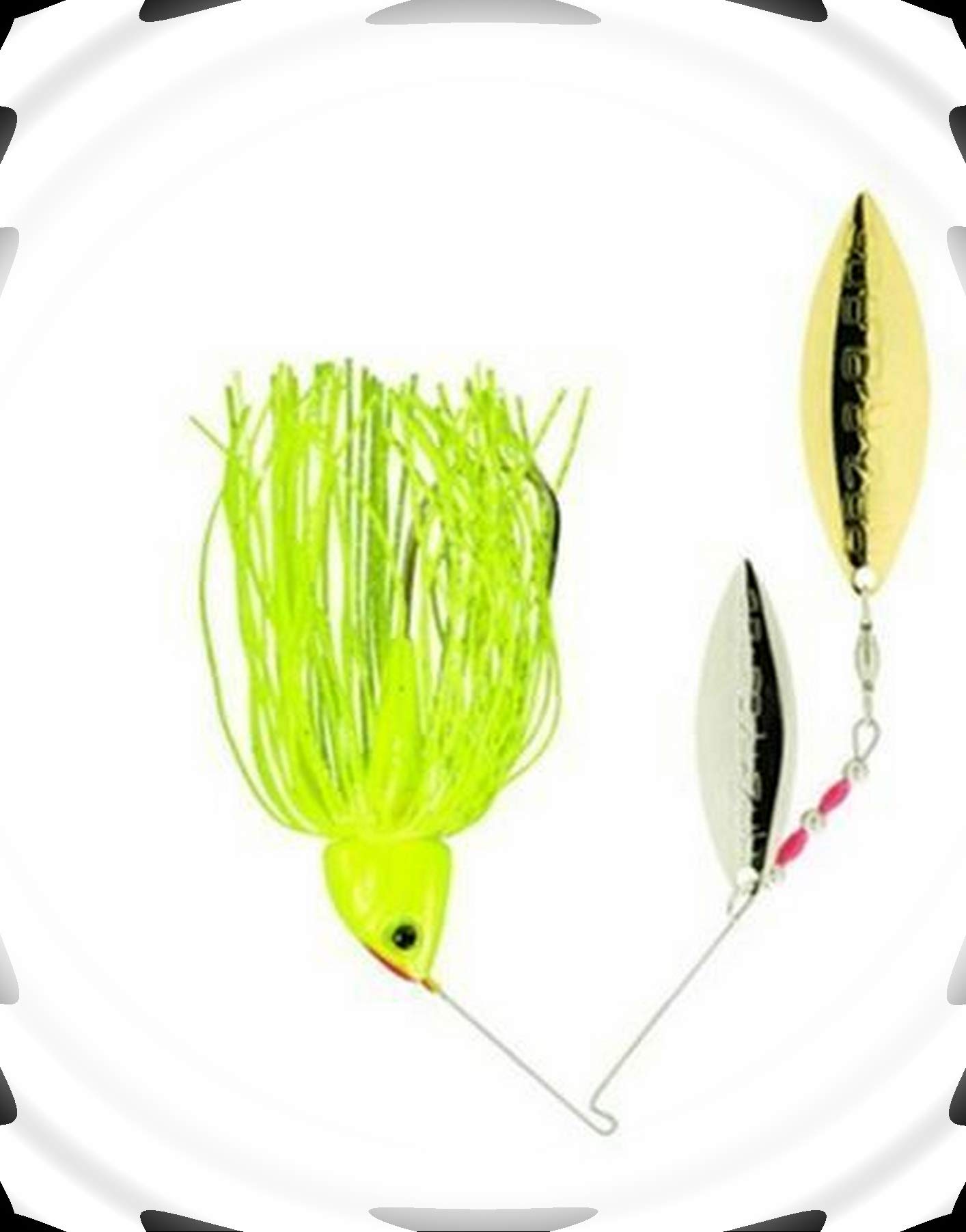 1/4oz Baby Burner Spinnerbait - Chartreuse Fishing Lure for Bass & Walleye