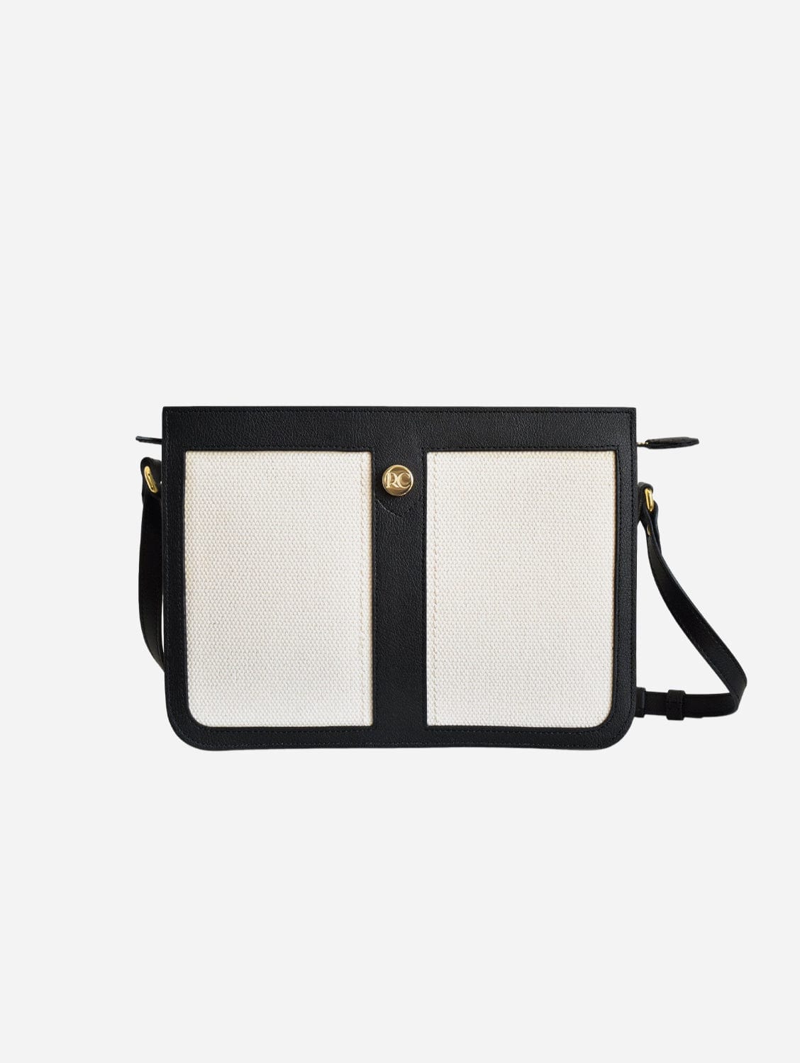 Petit Dune Organic Cotton Canvas Crossbody Bag for Women | Eco-Friendly Shoulder Purse | Black & White Striped Pattern | Perfect for Travel, Shopping & Everyday Use