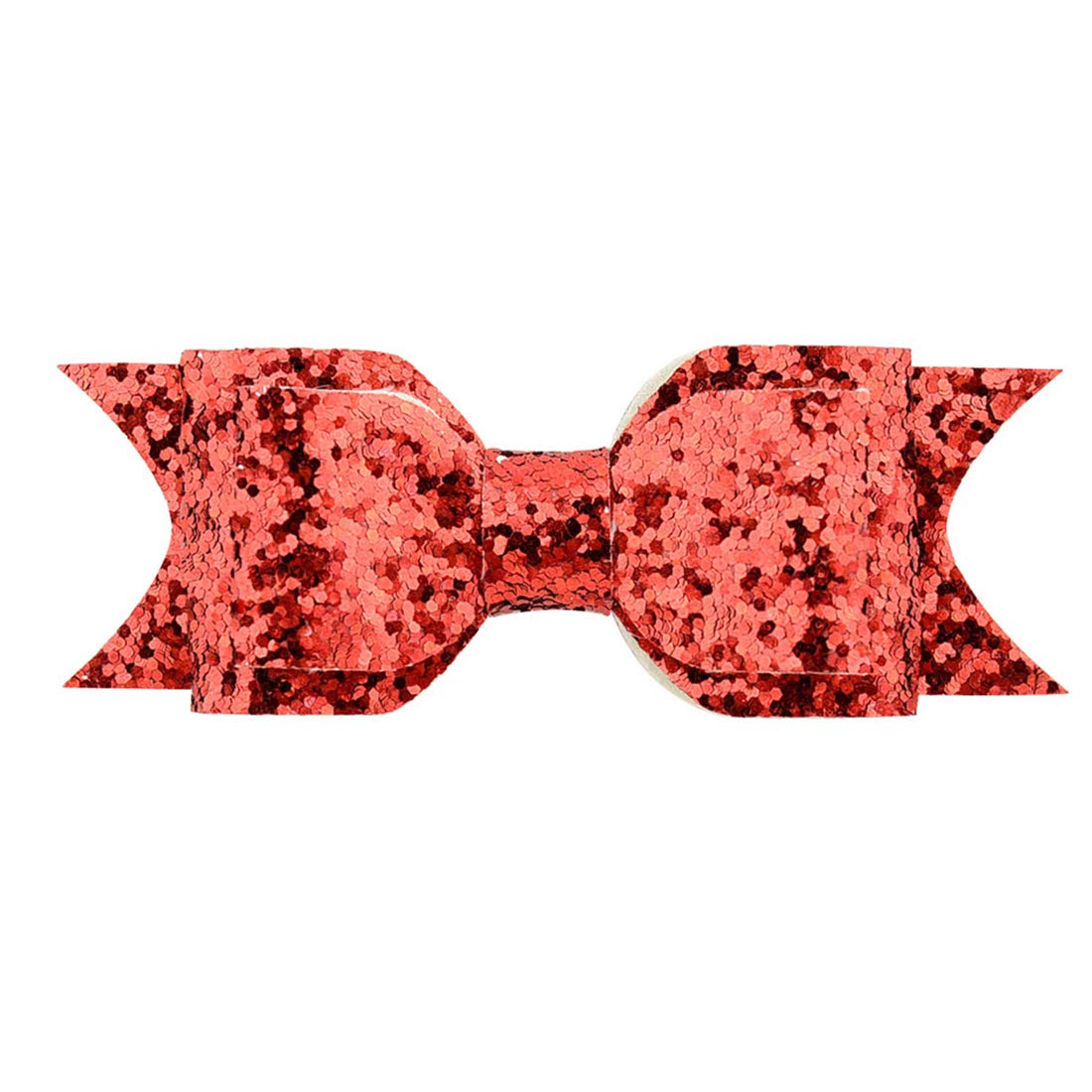 4 Pack Glitter Hair Clips with Sequin Bows - 3.75 Inch Hair Barrettes for Women, Girls & Teens - Mixed Colors - Perfect for Cheerleading, Parties & Everyday Fashion Accessories