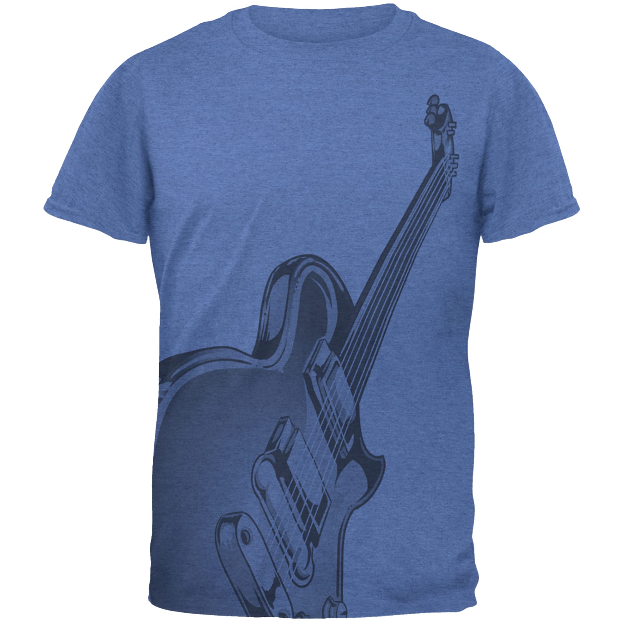 Old Glory Electric Air Guitar Funny Costume T-Shirt for Men - Heather Royal 2XL | Rock Star Outfit, Music Lover Gift, Concert Party Apparel