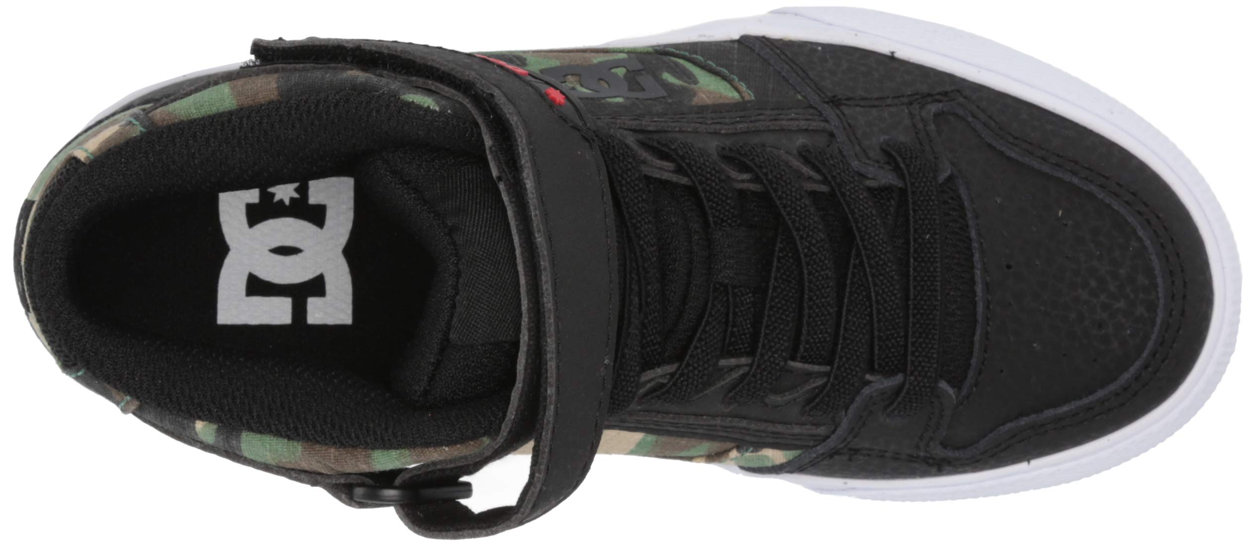 DC Boys High Top EV Skate Shoes - Lightweight & Durable with Ankle Strap & Elastic Laces for Skateboarding, Streetwear Fashion & Casual Wear